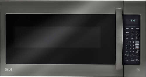 LG - 2.0 Cu. Ft. Over-the-Range Microwave with Sensor Cooking - PrintProof Black Stainless Steel