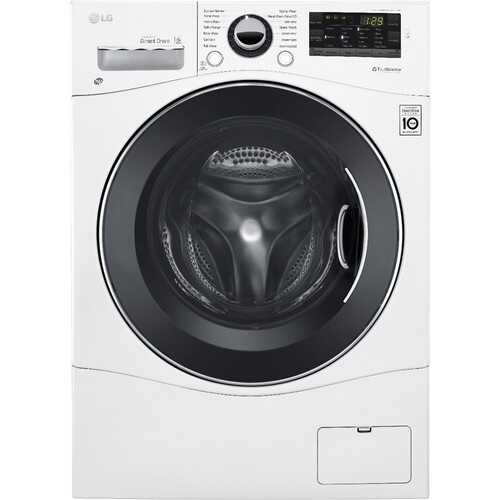 Rent to own LG - 2.3 Cu. Ft. High-Efficiency Front-Load Washer and Electric Dryer Combo with 6Motion Technology - White
