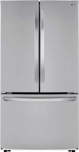LG - 22.8 Cu. Ft. French Door Counter-Depth Refrigerator - Stainless steel