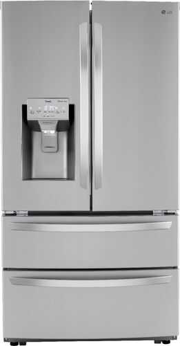 LG - 22 cu ft 4-Door French Door Refrigerator with WiFi - PrintProof Stainless Steel