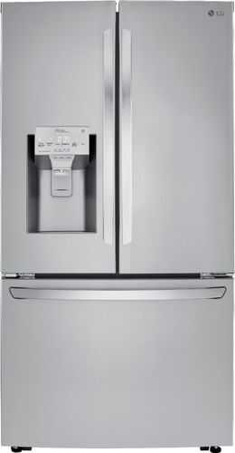 LG - 23.5 Cu. Ft. French Door Counter-Depth Refrigerator with Craft Ice - PrintProof Stainless Steel