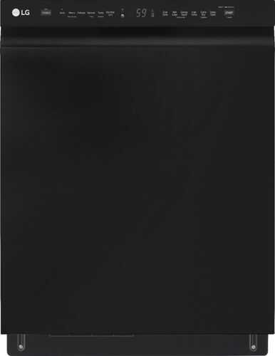 LG - 24" Front-Control Built-In Dishwasher with Stainless Steel Tub, QuadWash, 48 dBa - Black