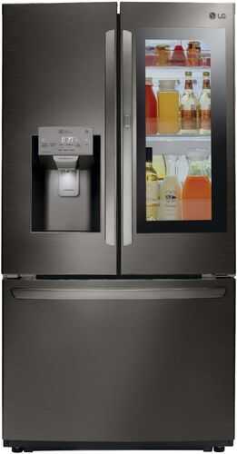 LG - 26 Cu. Ft. French InstaView Door-in-Door Refrigerator with Wifi and Dual Ice Maker - PrintProof Black Stainless Steel