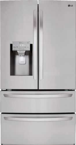 LG - 27.8 4-Door French Door Smart Wi-Fi Enabled Refrigerator PrintProof - Stainless steel
