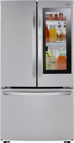 LG - 27 Cu. Ft. InstaView French Door-in-Door Refrigerator with Ice Maker - PrintProof Stainless Steel