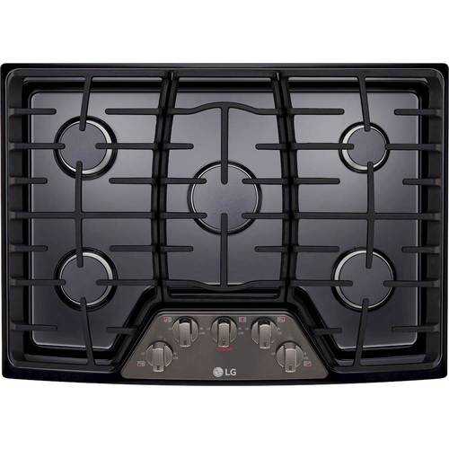 Rent to own LG - 30" Built-In Gas Cooktop with Superboil Burner - Black stainless steel
