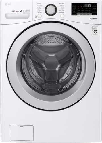 Rent to own LG - 4.5 Cu. Ft. High Efficiency Stackable Smart Front-Load Washer with 6Motion Technology - White