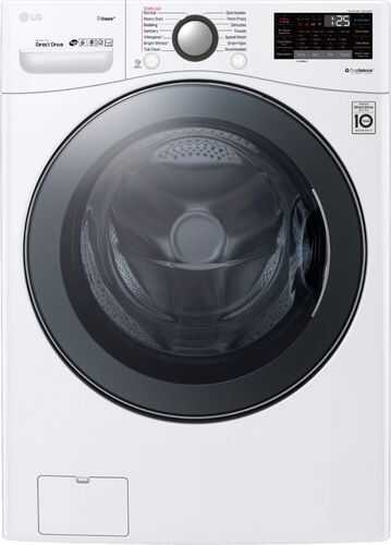 Rent to own LG - 4.5 Cu. Ft. High Efficiency Stackable Smart Front-Load Washer with Steam and TurboWash 360 Technology - White