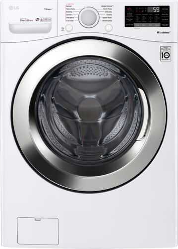 Rent to own LG - 4.5 Cu. Ft. High Efficiency Stackable Smart Front-Load Washer with Steam and 6Motion Technology - White