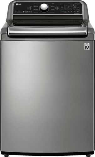 LG - 4.8 Cu. Ft. High-Efficiency Top-Load Washer with 4-Way Agitator and TurboWash 3D - Graphite Steel