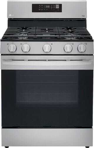 LG - 5.8 Cu. Ft. Freestanding Single Gas Convection Range with WideView Window and AirFry - Stainless steel