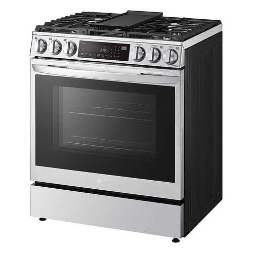 Rent to own LG - 6.3 Cu Ft Freestanding Gas Range with Air Fry, ProBake Convection, and Smart WiFi - PrintProof Stainless Steel