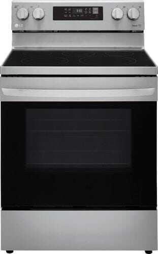 LG - 6.3 Cu. Ft. Freestanding Single Electric Convection Range with Air Fry and WideView Window - Stainless steel