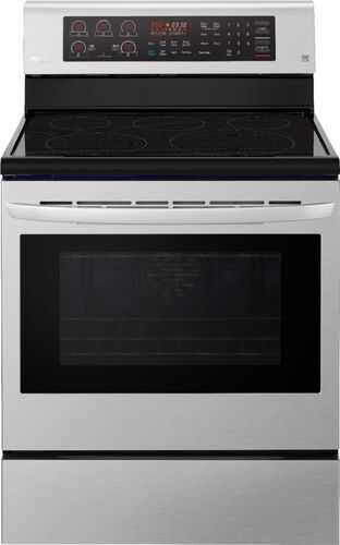LG - 6.3 Cu. Ft. Self-Cleaning Freestanding Electric Convection Range with EasyClean - Stainless steel