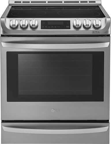 LG - 6.3 Cu. Ft. Self-Cleaning Slide-In Electric Range with ProBake Convection - Stainless steel