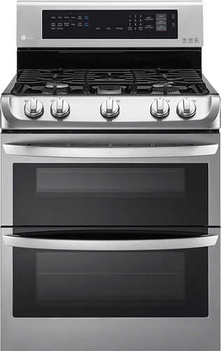 Rent to own LG - 6.9 Cu. Ft. Self-Cleaning Freestanding Double Oven Gas Range with ProBake Convection - Stainless steel