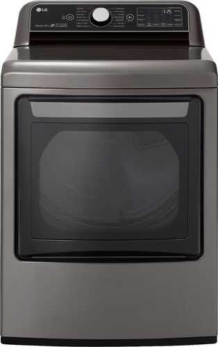 LG - 7.3 Cu. Ft. Smart Electric Dryer with Steam and Sensor Dry - Graphite Steel