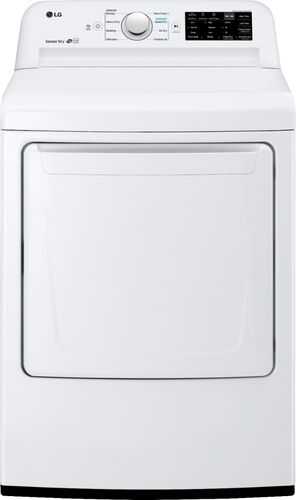 LG - 7.3 Cu. Ft. Electric Dryer with Sensor Dry - White