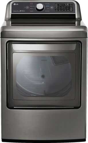 LG - 7.3 Cu. Ft. Smart Gas Dryer with Sensor Dry - Graphite Steel