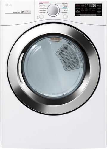 Rent to own LG - 7.4 Cu. Ft. 12-Cycle Smart Wi-Fi Electric SteamDryer - Sensor Dry and TurboSteam - White