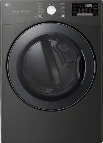 Rent to own LG - 7.4 Cu. Ft. Stackable Smart Electric Dryer with Steam and Sensor Dry - Black Steel