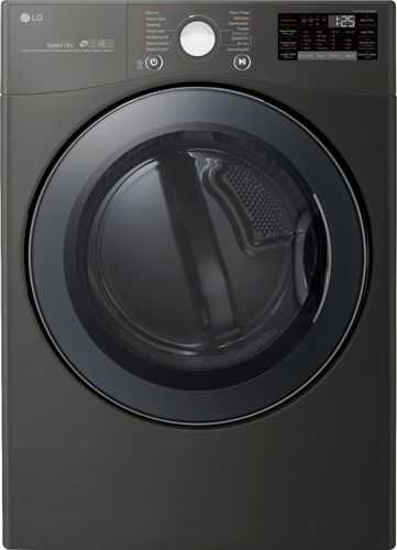 Rent to own LG - 7.4 Cu. Ft. 14-Cycle Gas Dryer with  Steam - Black Steel
