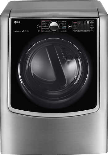 Rent to own LG - 9.0 Cu. Ft. Smart Electric Dryer with Steam and Sensor Dry - Graphite Steel
