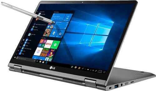 Rent to own LG - Gram 2-in-1 14" Touch-Screen Laptop - Intel Core i7 - 16GB Memory - 1TB SSD - Dark Silver