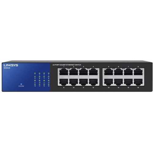 Rent to own Linksys - 16-Port Gigabit Ethernet Switch - Black/Blue