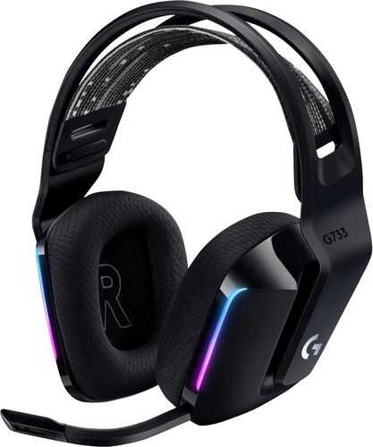 Logitech - G733 LIGHTSPEED Wireless DTS Headphone:X v2.0 Gaming Headset for PC, Mac and PlayStation 4 - Black