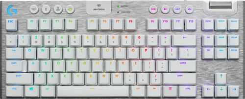 Logitech - G915 LIGHTSPEED Wireless TKL Tenkeyless Gaming Mechanical GL Tactile Switch Keyboard with RGB Back Lighting - White