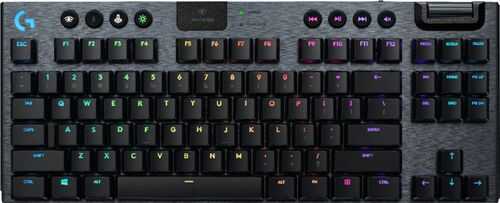 Logitech - G915 TKL Tenkeyless LIGHTSPEED Wireless RGB Mechanical Gaming GL Clicky Switch Keyboard with Back Lighting - Black