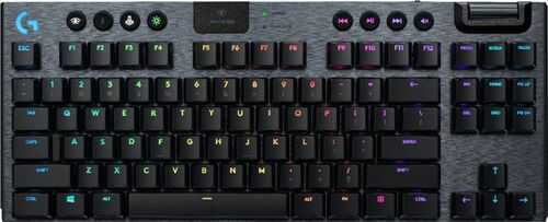 Logitech - G915 TKL Tenkeyless LIGHTSPEED Wireless TKL RGB Mechanical Gaming GL Tactile Switch Keyboard with Back Lighting - Black