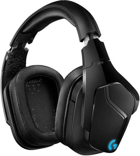 Logitech - G935 Wireless 7.1 Surround Sound Gaming Headset for PC with LIGHTSYNC RGB Lighting - Black/Blue