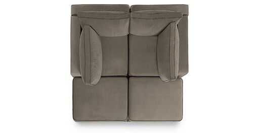 Lovesac - 4 Seats + 4 Sides Chenille & Lovesoft (10 Boxes) - Taupe