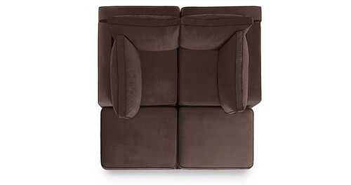 Lovesac - 4 Seats + 4 Sides Padded & Standard Foam (10 Boxes) - Chocolate
