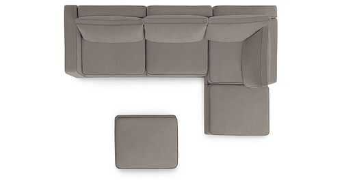 Lovesac - 5 Seats + 5 Sides Padded & Standard Foam (13 Boxes) - Taupe
