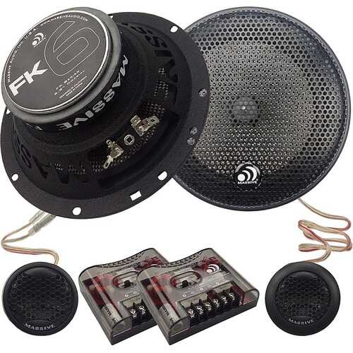 Rent to own Massive Audio - FK Series 6.5-Inch 2-Way Component Kit Speakers Pair - Black