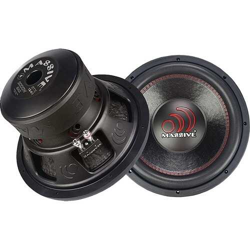 Rent to own Massive Audio - Massive GTX Series 12-Inch 1,000-Watt-RMS Dual 4-Ohm Subwoofer Black - Black