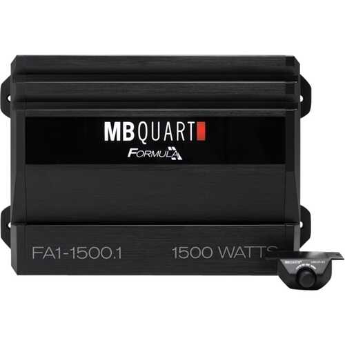 Rent to own MB Quart - Formula 1500W Class D Digital Mono MOSFET Amplifier with Variable Low-Pass Crossover - Black