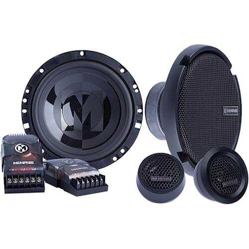 Rent to own Memphis Car Audio - 6.5" 2-Way Car Speakers with Polypropylene Cones (Pair) - Black