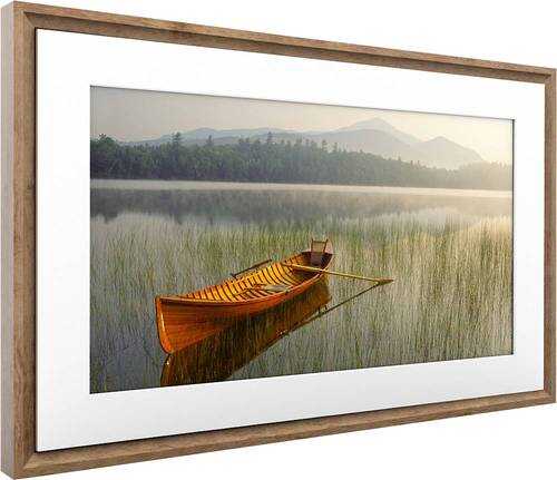 Meural - Canvas II 21.5" Widescreen LCD Wi-Fi Digital Photo Frame - Dark Wood