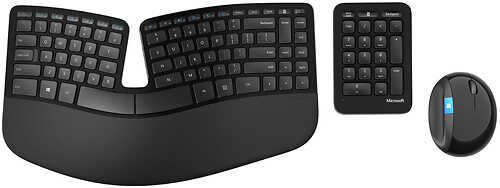 Rent to own Microsoft - Sculpt Ergonomic Desktop Wireless USB Keyboard and Mouse - Black