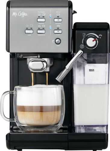 Mr. Coffee One-Touch CoffeeHouse Espresso and Cappuccino Machine, Dark Stainless - Black