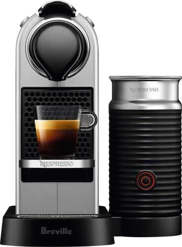 Rent to own Nespresso - Breville CitiZ&milk Espresso Machine with 19 bars of pressure and Aeroccino3 Milk Frother - Silver