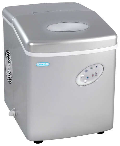 NewAir - 12" 28-lb Portable Ice Maker - 3 Ice Sizes - Silver - Silver