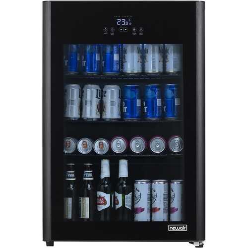 NewAir - 125-Can Beverage Cooler - Black