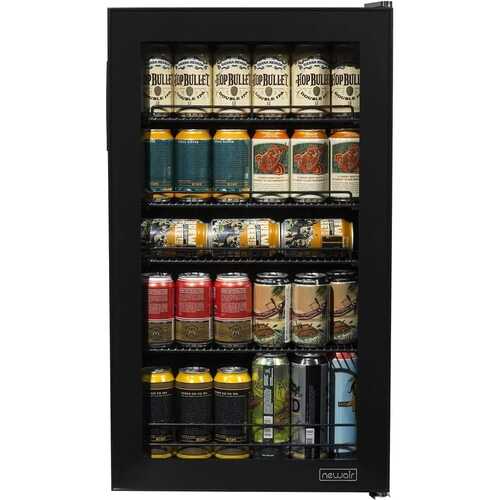 NewAir - 126-Can Beverage Cooler - Black