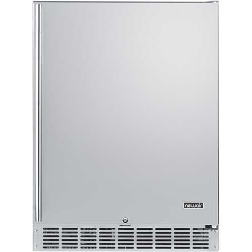 NewAir - 160-Can Beverage Cooler - Stainless steel