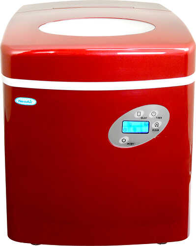 NewAir - 50-lb Portable Ice Maker - 3 Ice Sizes - Red - Red